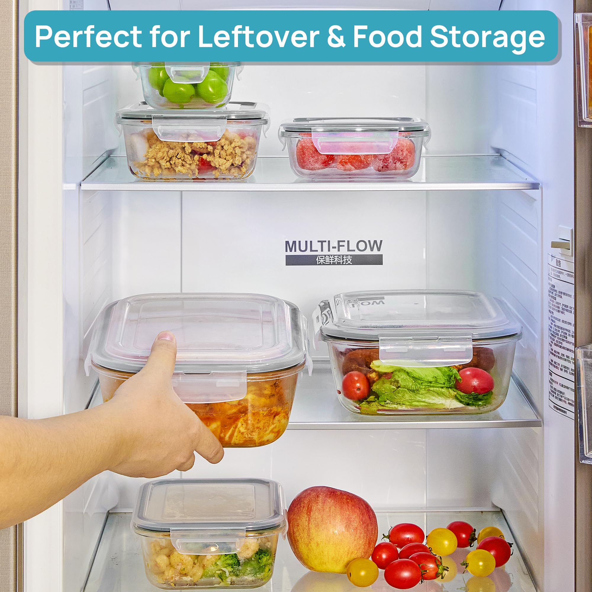 Amazon.com: Vtopmart 2.26L/76oz Extra Large Glass Food Storage